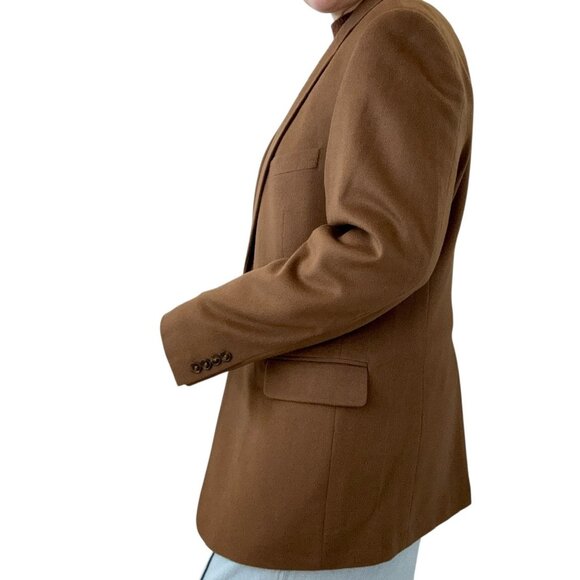 Haspel Mens Brown Tan 100% Cashmere Sport Coat Jacket Blazer Sz 42L - Picture 9 of 11